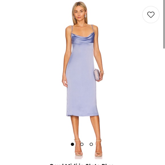 WeWoreWhat Cowl Midi in Slate Blue NWT - Picture 1 of 4